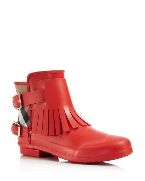 caitly fribged burberry boot|Burberry Fritton Fringe Rain Booties Shoes .